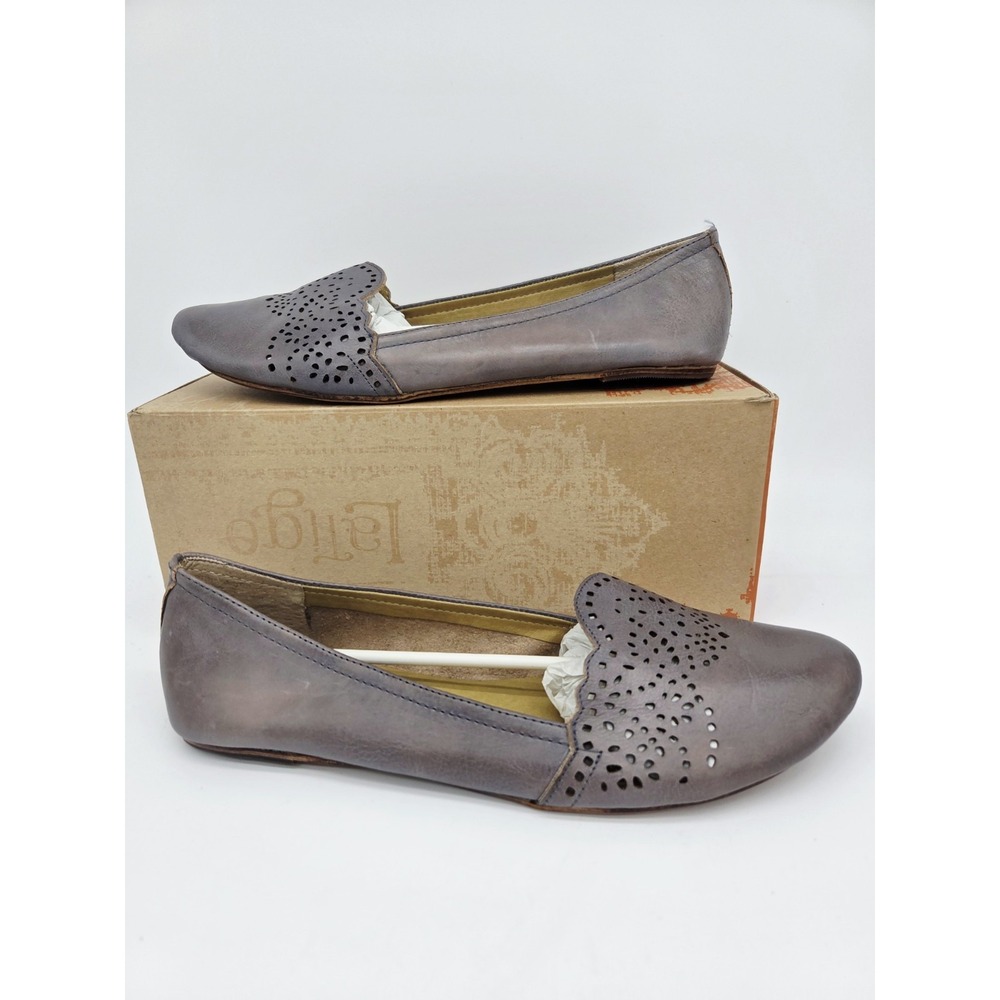 Latigo Leather Shoes Women's Size 11 Leather Bettie Flats Ballet Grey Color